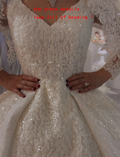 Luxury Latest Designs Beaded 2022 Simple Bridal Gown Wedding Dress