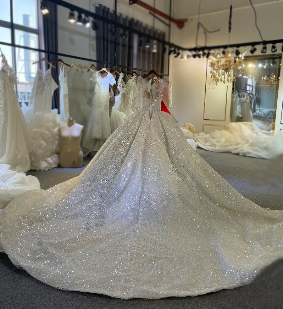 Luxury Bridal high quality Long Tail lace Dream Wedding Dress