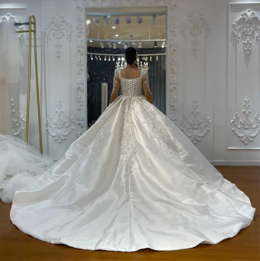 Luxury Latest Designs Beaded Bridal Gown Wedding Dress