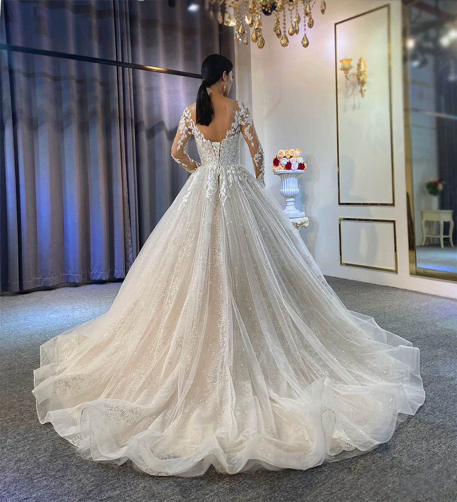 Gowns Long Tail lace Dream Wedding Dress