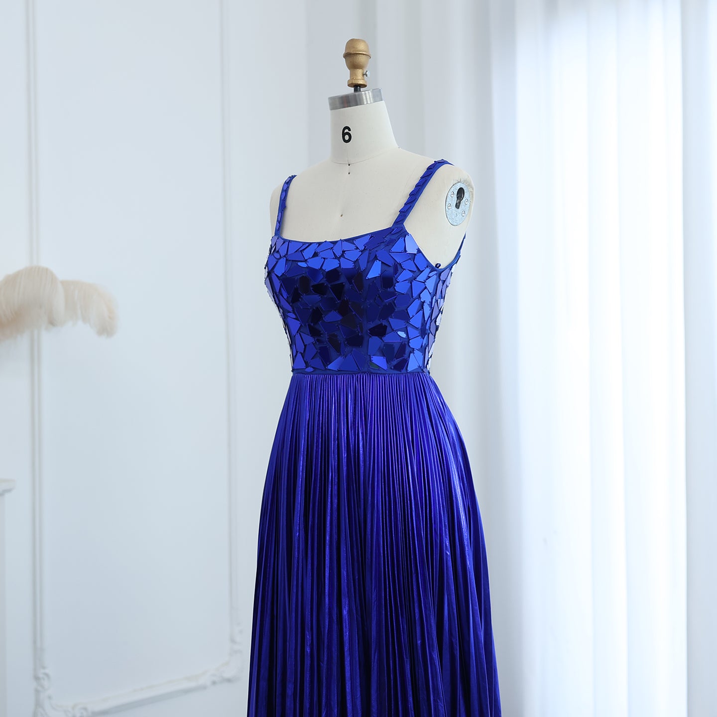 Sparkly Diamond Royal Blue Long Evening Dresses for Women Wedding Elegant Silver Gold Formal Party Gowns