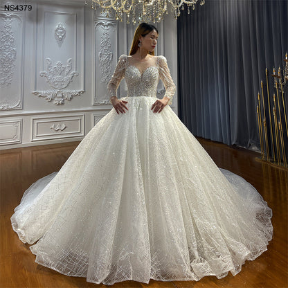 Long Tail lace high quality Dream Wedding Dress