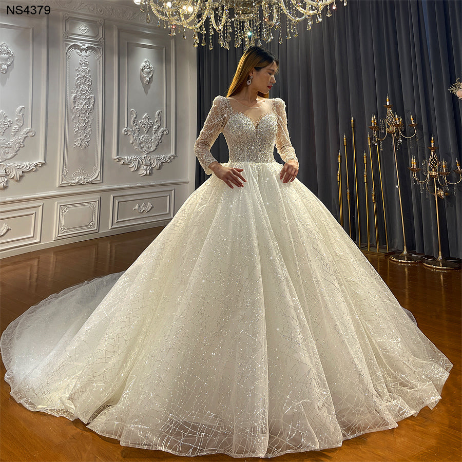 Long Tail lace high quality Dream Wedding Dress