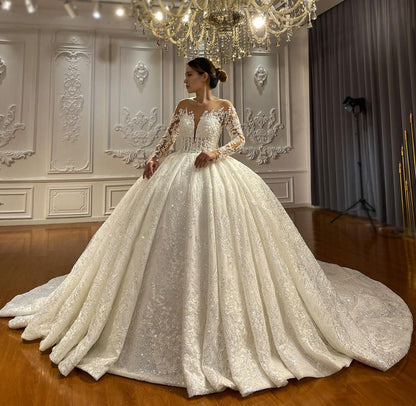 High Quality Bridal Gowns Long Tail Dream Wedding Dress sultanti High Quality Bridal Gowns Long Tail Dream Wedding Dress sultanti