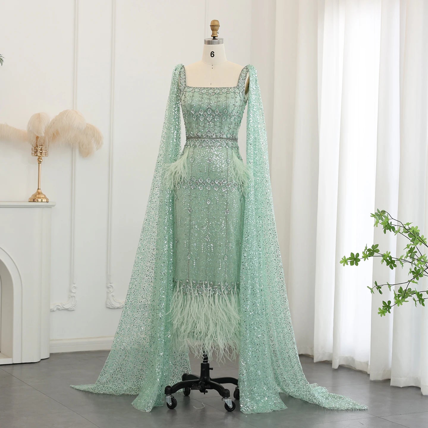 arabic mermaid dress Mermaid Wedding Detachable Beaded Sleeves For Wedding Dress Off-Shoulder Arabic Mermaid Wedding Dress Overskirt With